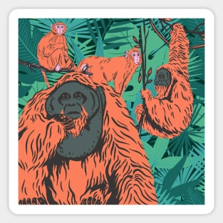 Exotic Monkey Party Sticker